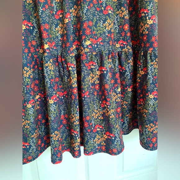 POPSY Ditsy Floral Print Tiered Hem Midi Dress w/ Pockets Size 18 US/ 22 UK - Picture 7 of 16
